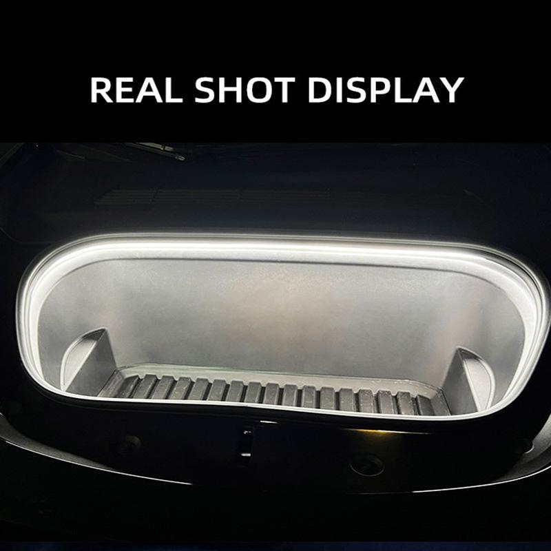 Applicable To Tesla Model 3 Model Y Front Standby Trunk Lighting Lamp With Llight Strip RGB Adjustable Color BluetoothControl