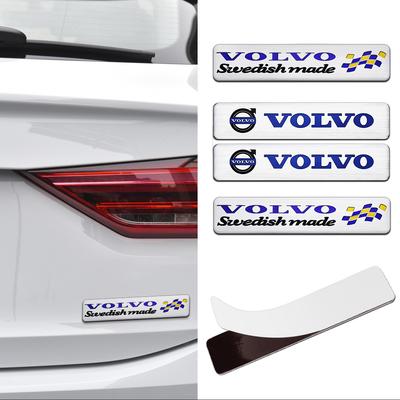 1/2ks Auto 3D Hliníková Placka Bočné Karoséria Zadný Kufor Okno Nálepky Príslušenstvo Pre Rdesign T6 AWD C70 S40 S60 S70 S80 S90
