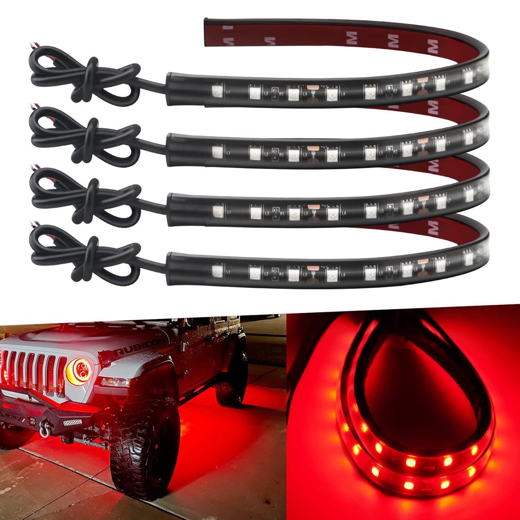 LED Tape Light, For Cars, 12.6 Inches (32 Cm), Foot Lights, Motorcycle Tail Lamp,