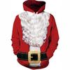 Autumn Winter Creative Colorful Christmas Series 3D Digital Printed Men's Loose Fitting Pullover Hoodies Fashionable Long Sleeved Hoodies