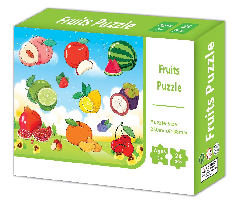 24-Piece Dinosaur Traffic Cognition Puzzle for Kids - Early Education Toy