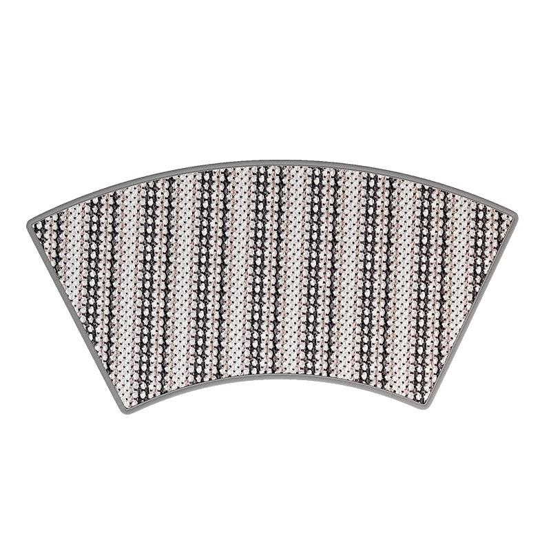 Arc-Shaped Chenille Bath Mat - Non-Slip Shower Door Mat, Ultra Absorbent & Soft, 3D Embossed Surface, Rubber Anti-Slip Bottom