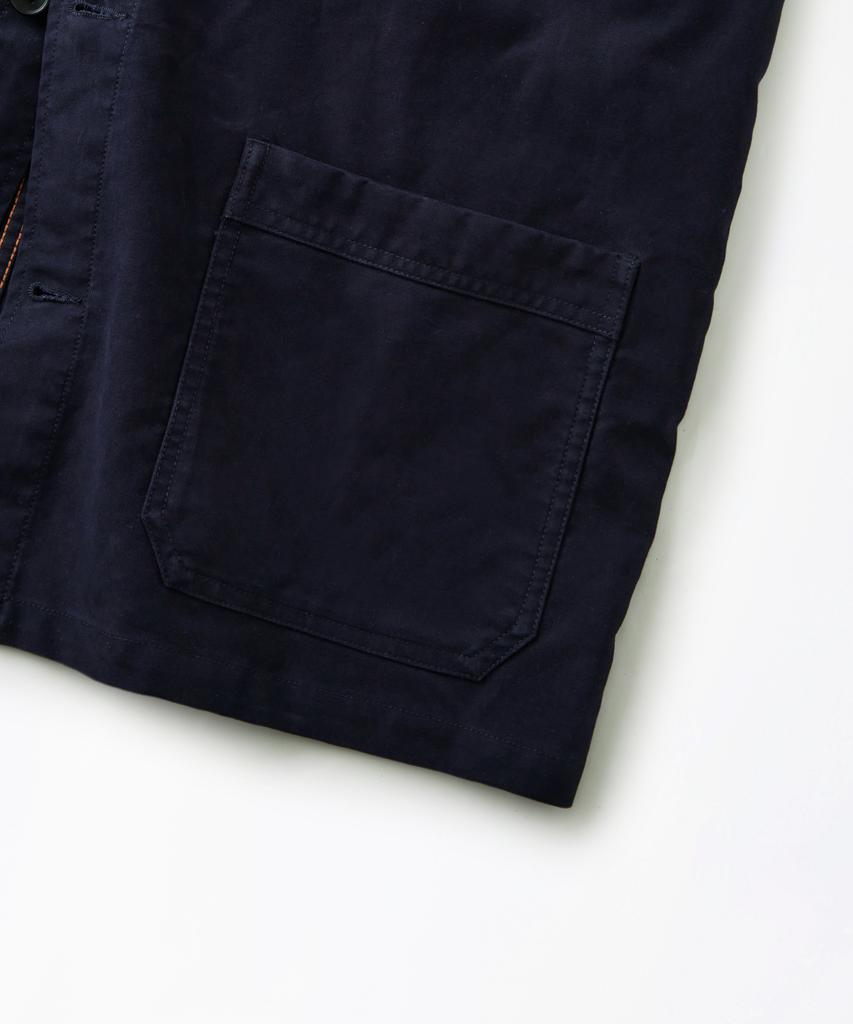 OUTSTANDING [Mut Lab] Moleskin French Work Jacket_D.Navy