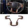 Wood Grain Steering Wheel & Dashboard Bezel Cover Trim For Ford F150 2015-2020