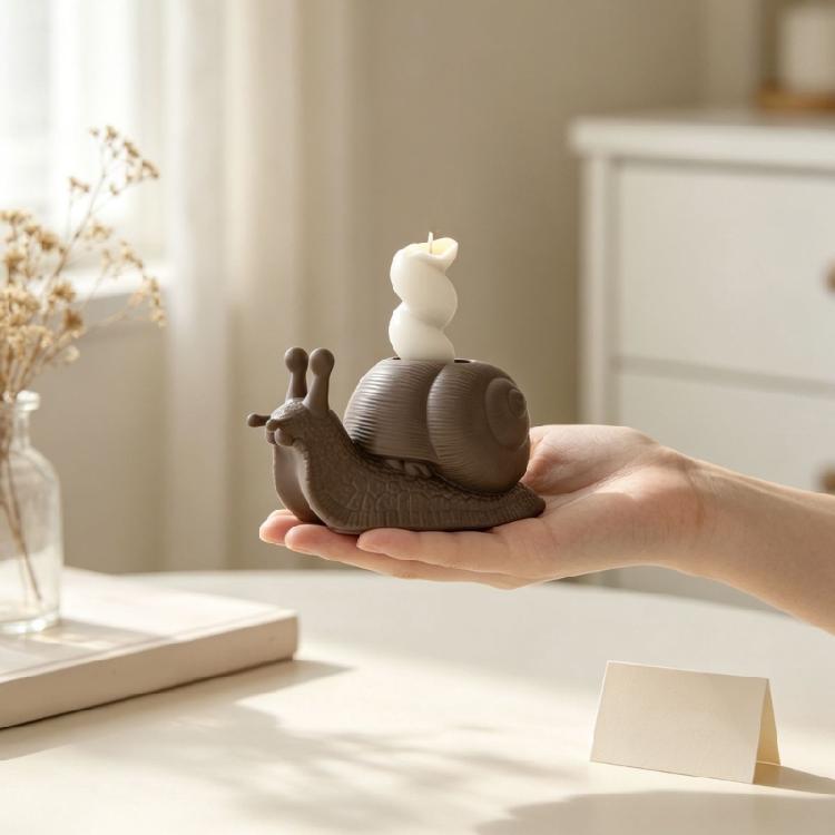 Snail Shape Silicone Mold Easy Releasing Silicone Molds Suitable for Crafting Decorative Containers and Candle Holders