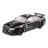 1/24 Nissan Ares Silvia Skyline GTR R34 Alloy Sports Car Model Diecast Metal Toy Track Racing Vehicles Car Model Sound Light Kids Gifts