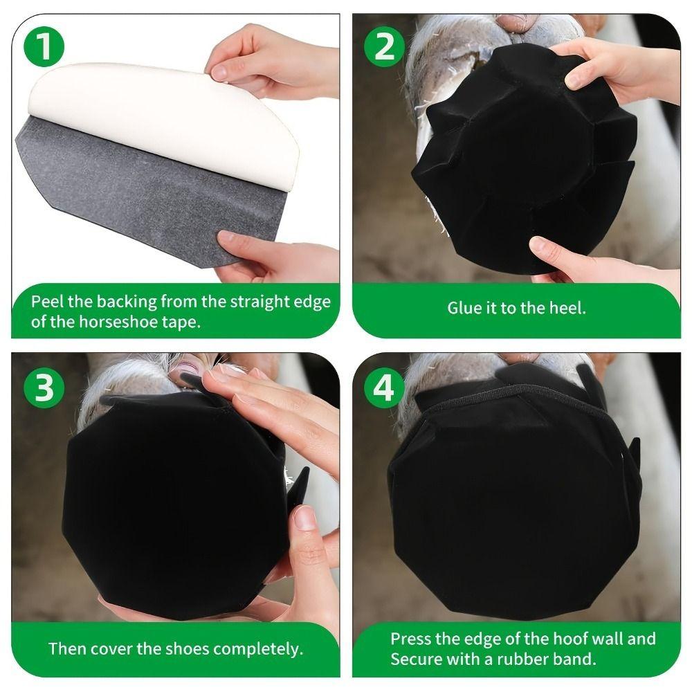 Self Adhesive Hoof Protector Snug Fit Horse Hoof Anti Friction Patch Outdoor