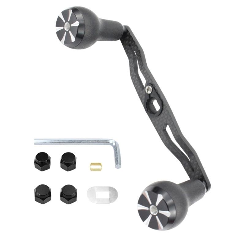 Fishing Reel Handle Baitcasting Reel Fishing Reel Handle Aluminum Alloy Power Handle Knob Grip Replacement Assembly Part чёрный