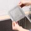 2Pcs Practical TPR Drain Hair Catcher Easy to Install Grey&Black Drain Stopper Durable Square Shower Drain Cover Bathroom