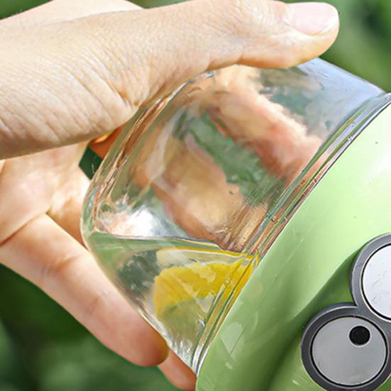 Glass Tumbler with Straw And Lid 210ml Reusable Iced Coffee Cup Cute Cartoon Drinking Cup for Water Matcha Travel
