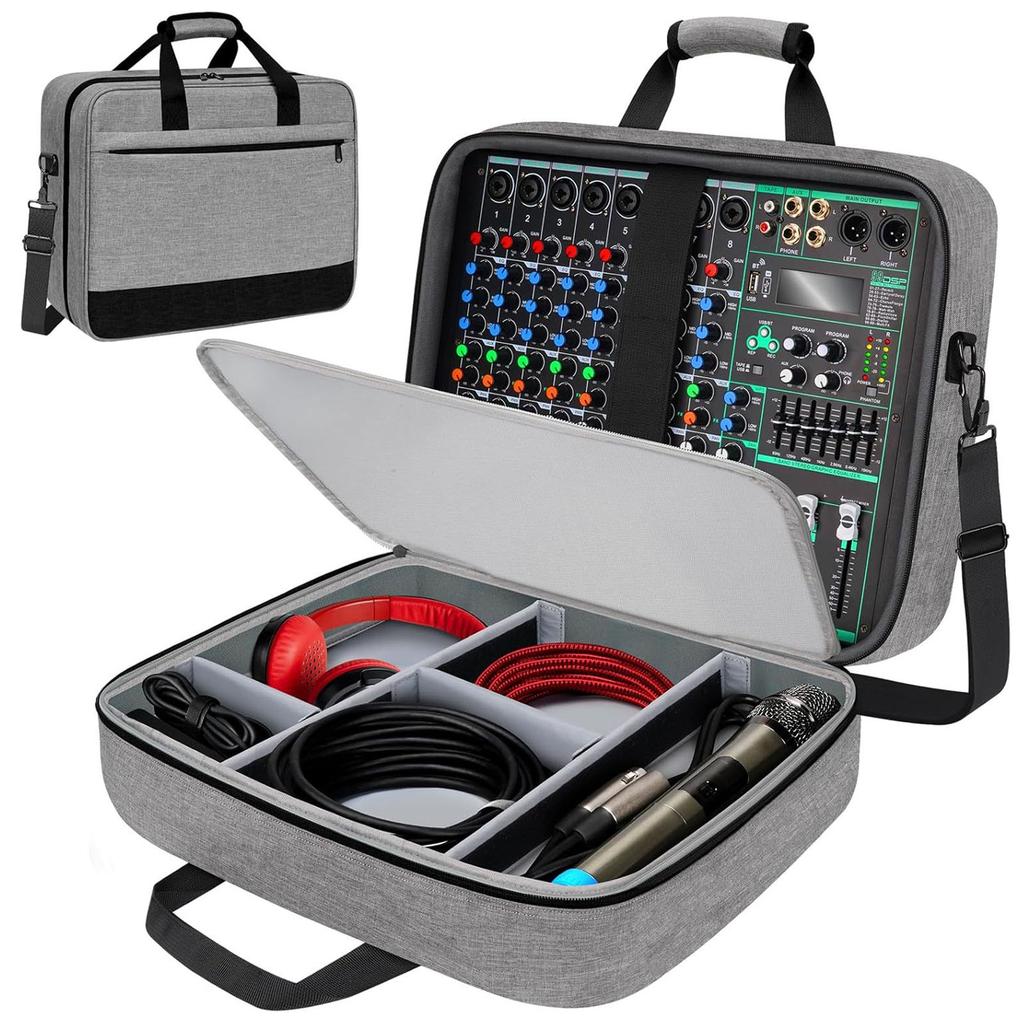 Mixer Travel Bag Mixer Carrying Case DJ Accessories Storage Large Capacity for Music Equipment Microphone