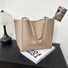2026 Women's Handbag 2-piece Set PU Leather Large Capacity Magnetic Sealing Daily Leisure Shoulder Bag Solid Color Shopping Bag