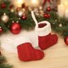 Merry Christmas Socks Ornament  Knitting Snowflake Letter Socks Christmas Tree Decoration New Year Navidad Xmas Socks Gift Bag