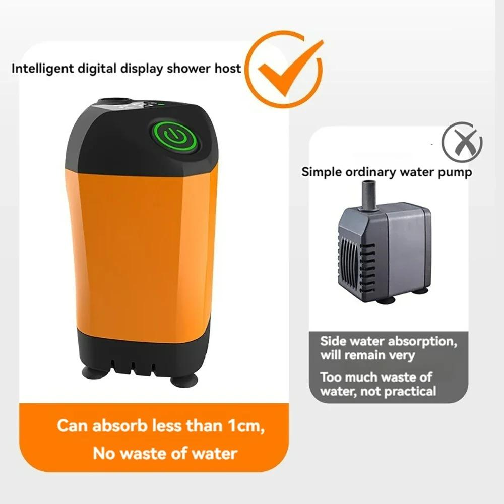 Portable Electric Camping Shower 4800mAh/7800mAh Digital Display Flow Control For Outdoor Dorm Site