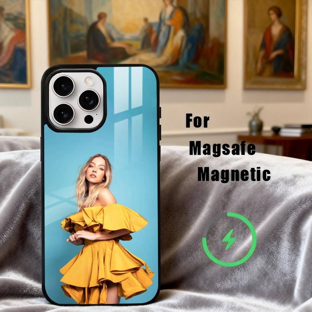 

Stunning S-Sydney Sweeney Actress Phone Case For iPhone17,16,15,14,13,12,11 Plus,Pro Max Magnetic For Magsafe Wireless Charging iPhone12mini