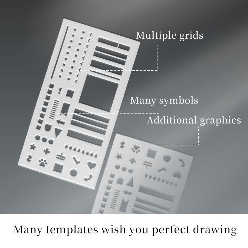 1Pcs Handmade Ledger Plan Calendar Template Transparent Ruler Painting Books Creative Aids Safe Material Portable