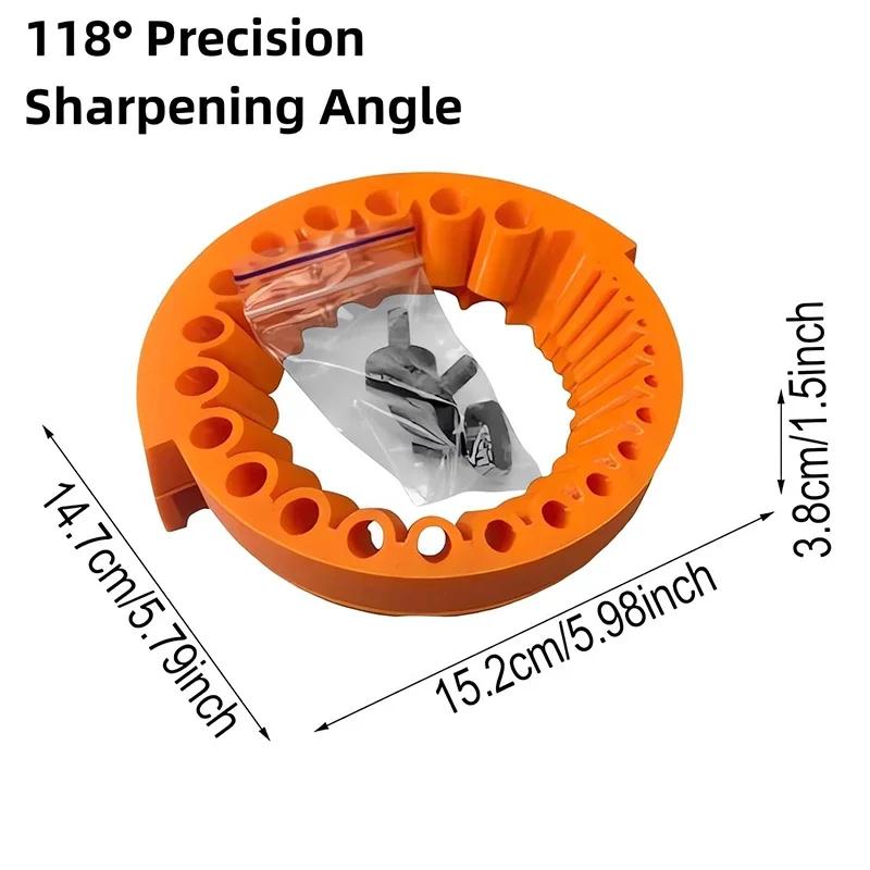 Upgrade 118 Degree Angle Grinder Drill Bit Sharpener Power Drill Bit Grinding Tool for 2 to 13mm Drill Bits