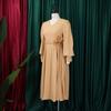 Mode Einfarbig A-Linien-Kleid Hohe Taille Elegant Übergröße Damenkleid Crossborder Frühling