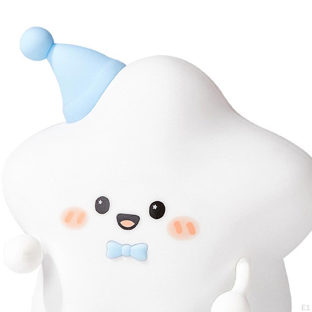 Night Light Nursery for Boys Girls USB Charging Silicone LED Lamp Tap Control Room,