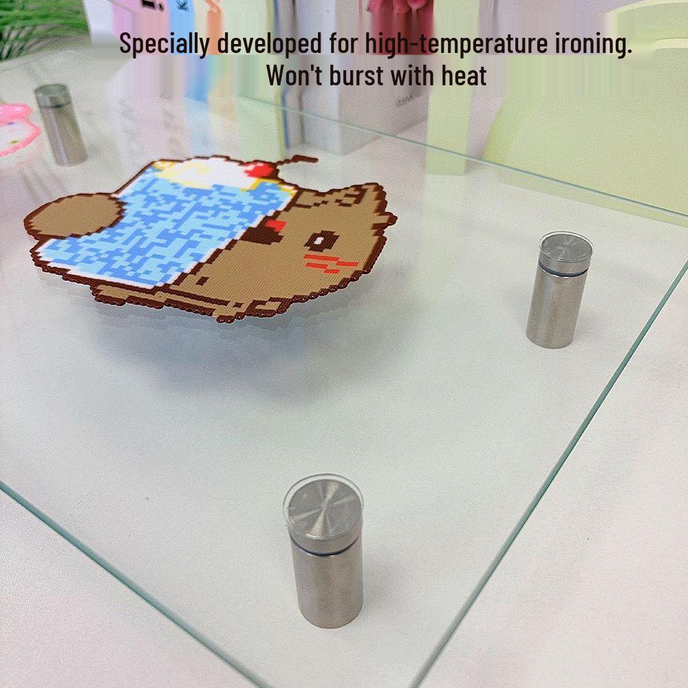 Handmade Transparent Tempered Glass Height-Increasing Storage Rack