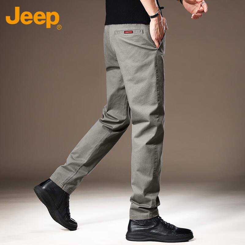 

JEEP Men s Autumn/Winter Business Casual Straight-Leg Pants 32