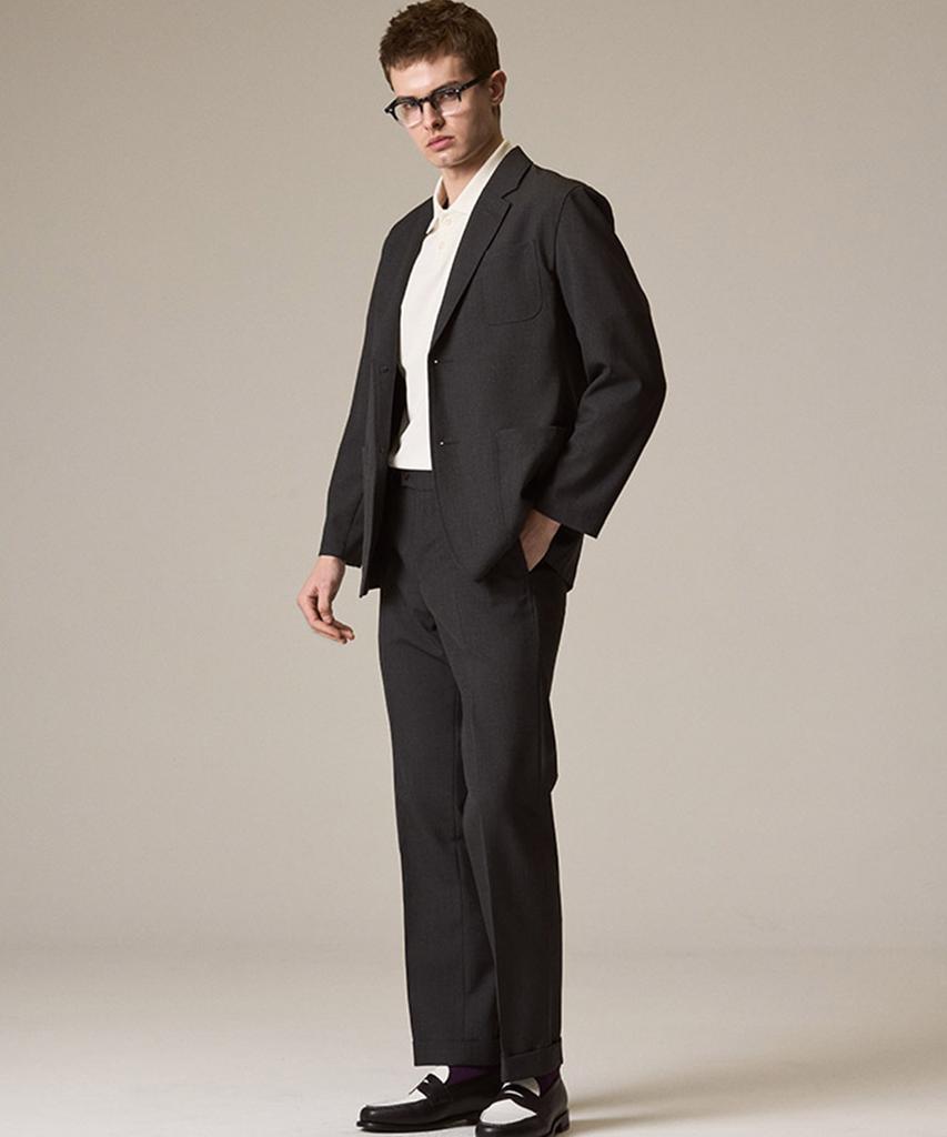 Laijeuaenbillou W265 Woolithic Everyday Classic Standard Slacks Dark Grey