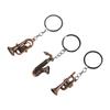 Saxophone Mini Instruments Keychain Key Holder Car Pendant Trend Metal Keyring  Gifts