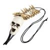 Halloween Skeleton Necklace Horror Skull Pendant for Halloween Party Home Decoration Kids Adults Cosplay Dress Up Costume Props