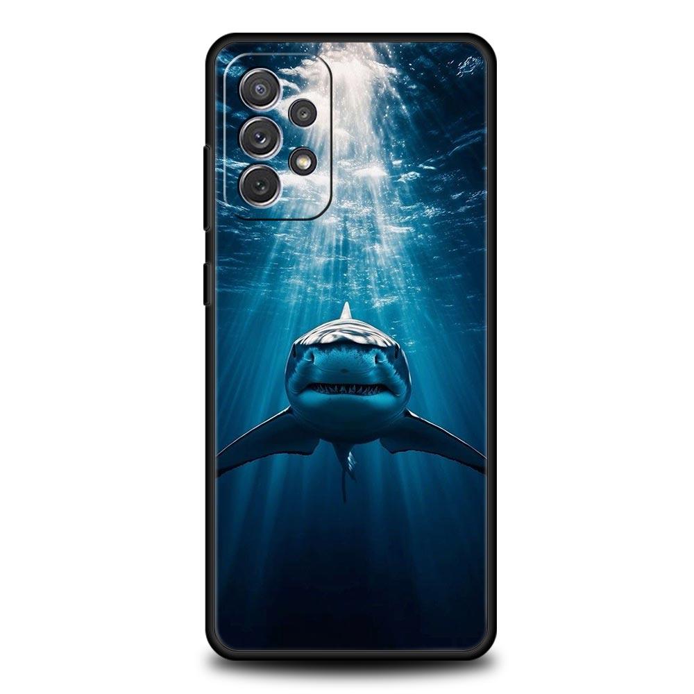 Phone Case For Samsung Galaxy A17 A15 A13 A51 A71 A41 A31 A21S A07 A03S A05 A35 A55 A23 A25 A33 A53 A73 5G Cover Shark