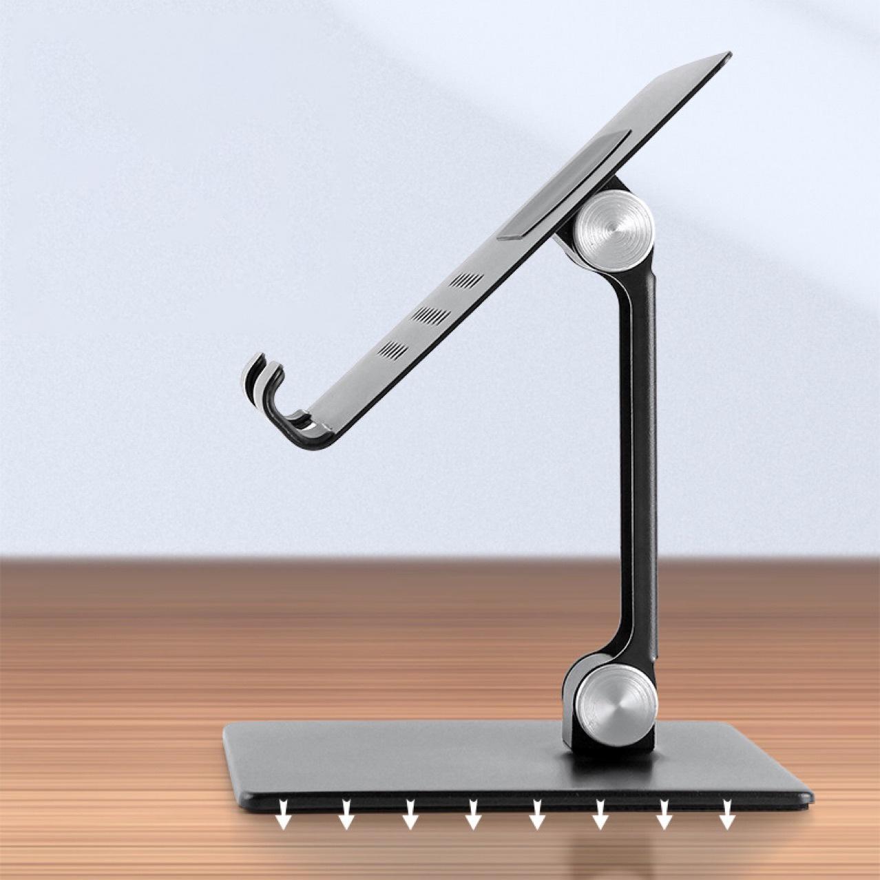 

Adjustable Desktop Lazy Mobile Phone Tablet Holder Stand Metal Cellphone Tablet Bracket Silver