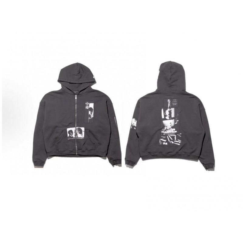 Mens Oversized Hooded Sweatshirt With Graphic Print Winter Streetwear Cotton Blend Pullover