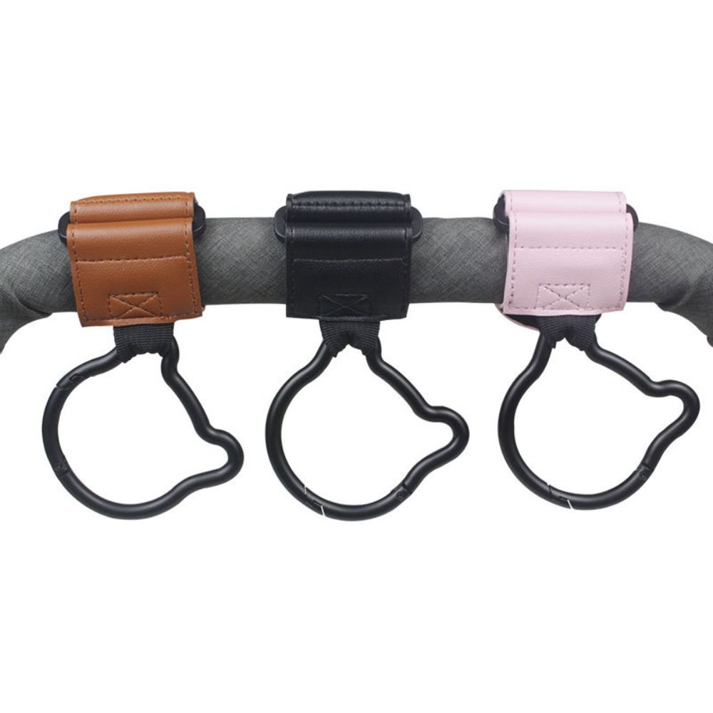 

PU Baby Stroller Hooks Solid Color Stroller Accessories Cute Hanging Hook Bicycle Style C