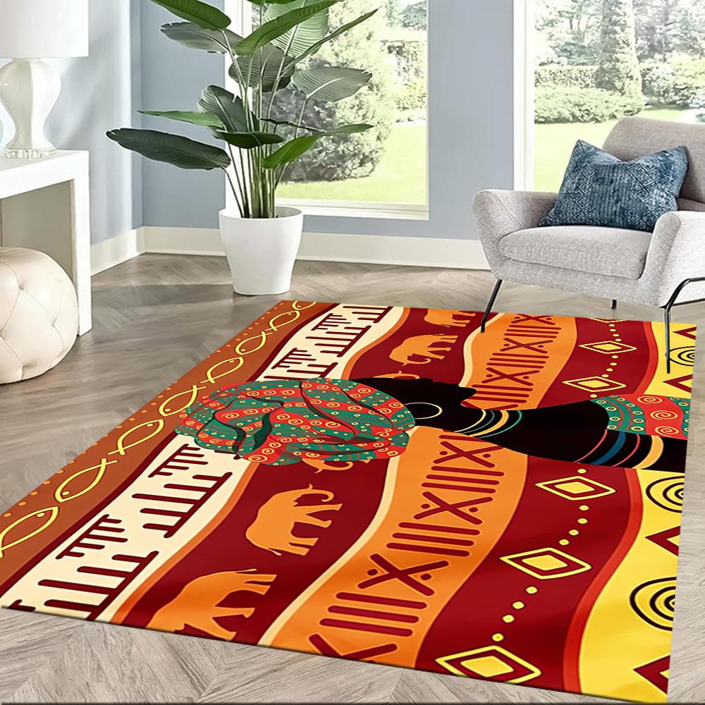African Style Carpet Design for Entryway Playrooms Decorate room Hallway Anti-slip Rug Anime Office Decor Perfect Gift for Women/Men