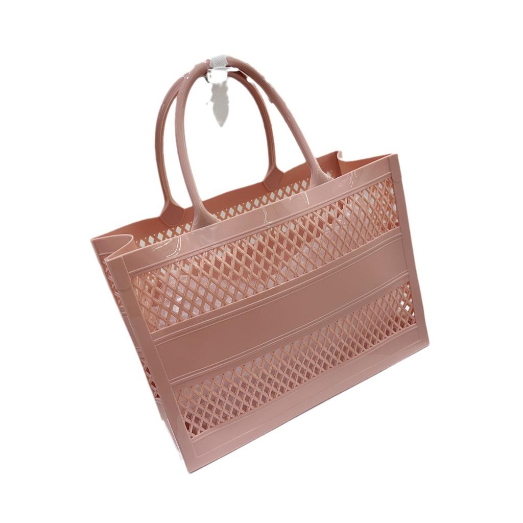 Cesto della Spesa Estivo Borsa Portatile in Gelatina Cesta di Grande Capacità Cesta portaoggetti Borsa da Spiaggia Grande Vuota