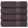 VidaXL Bath Towels 4 Pcs Anthracite 100x150 Cm 100% Cotton, Towel, Set of Bath Towels, Towel 136690