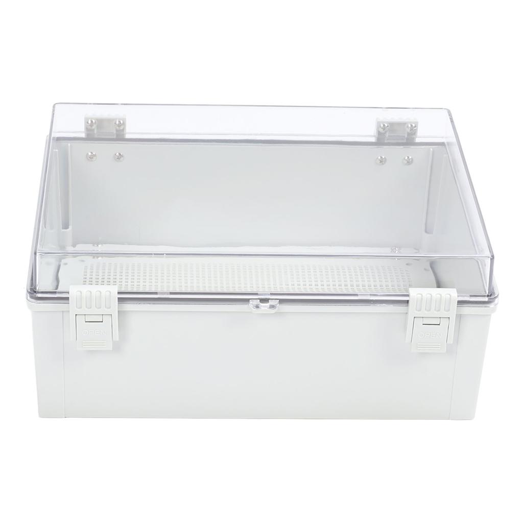Elektrischer Anschlusskasten, 400 x 300 x 170 mm, IP66, wasserdicht, transparente Abdeckung, elektrisches Gehäuse