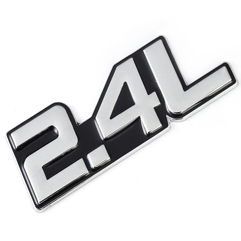 3D Metal Car Sticker 2.0L 2.2L 2.3L 2.4L 2.5L 2.8L 3.0L 3.5L Logo Emblem Badge Decals for BMW Audi Volkswagen Ford Toyota Honda