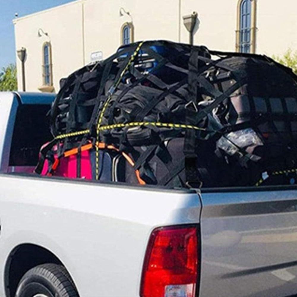 Roof Rack Cargo Net | Bungee Cargo Net - Heavy Duty Small Bungee Net