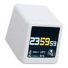 WiFi Clock for Desk Decor, Digital Clock, Wther, Stock Ticker, Photo Slideshow, Multifunctional Touch Manipulation Wther Thermometer, Sy Control