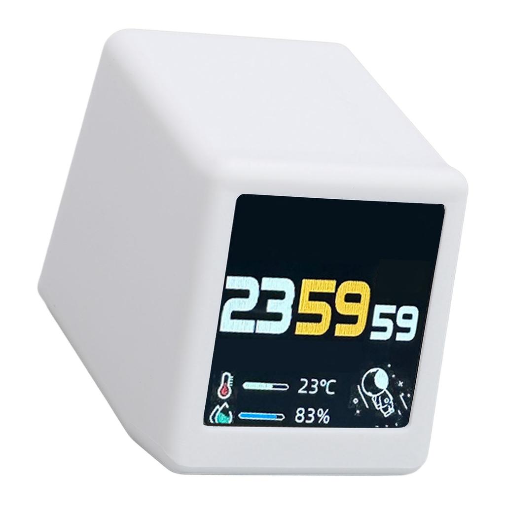 WiFi Clock for Desk Decor, Digital Clock, Wther, Stock Ticker, Photo Slideshow, Multifunctional Touch Manipulation Wther Thermometer, Sy Control