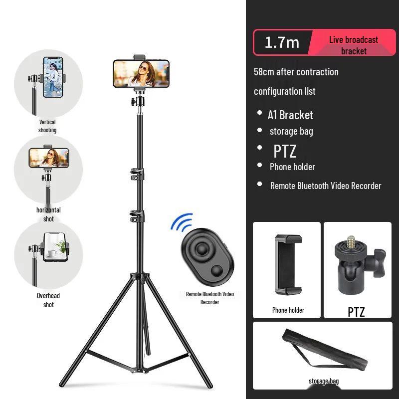 Universal Multi-Functional Anti-Shake Tripod for Mobile Photography & Live Streaming