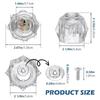 Geometric Shape Bathtub Faucet Knob Replacement Clear Acrylic Handle Hot Cold Water Control for RP2391 Compatibles