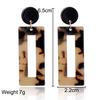 Japanese and Korean Minimalist Brand Leopard Print Earrings Made of Acrylic Sheet and Geometric Resin Earrings