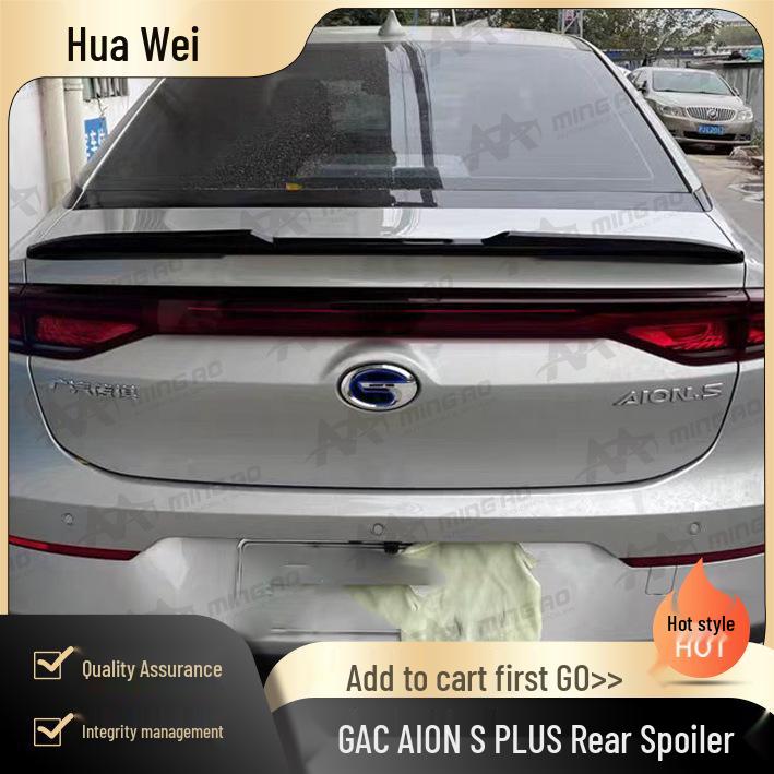 

Rear Spoiler for GAC AION S PLUS - No Damage, No Drilling Required Unfinished, Needs Sanding and Painting