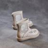 Johnature Genuine Leather Thick Soled Roman Women's Summer Boots Hollow-out Breathable Casual Mesh Short Boots