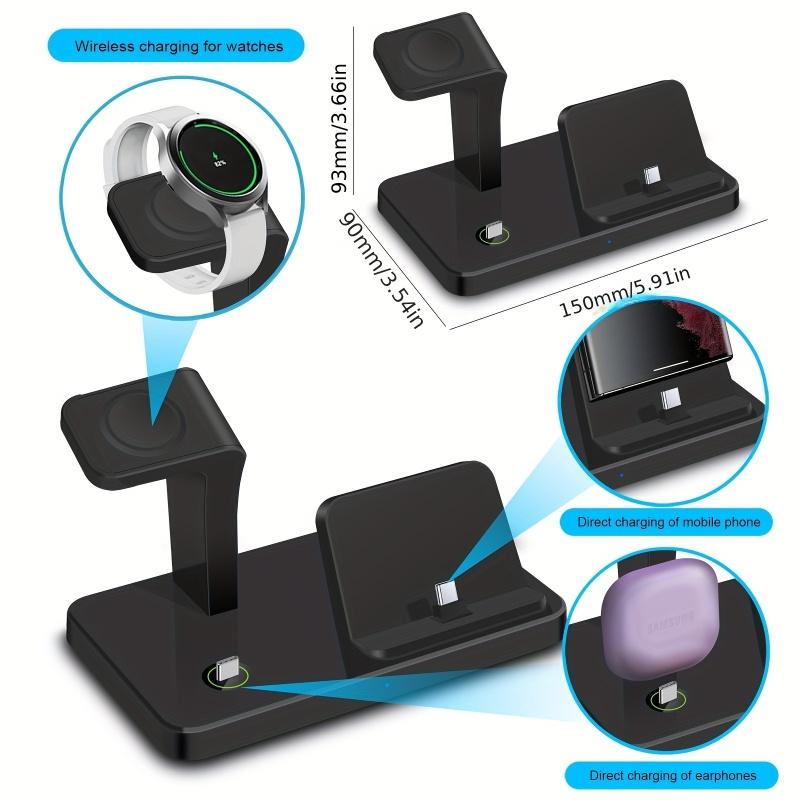Charging Station 3 In 1 Fast Wireless Charger for Samsung S23 S22 S21 Note 20 10 Z Flip Z Fold for Galaxy Watch 6 5 Pro 4 3 Buds