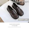 Soft-soled black small leather shoes women's new shoes British style flat-soled single shoes versatile