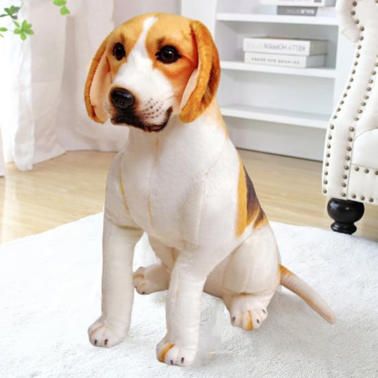 Beagle Dog Plush Toy Sitting Puppy Plushie Stuffed Animal Doll Pillow Home