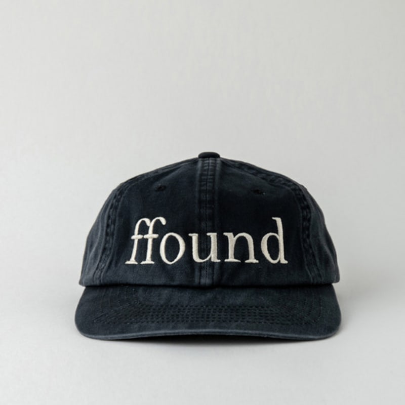 

human & cat FFOUND2 WASHED VINTAGE BALL CAP / BLACK BLACK