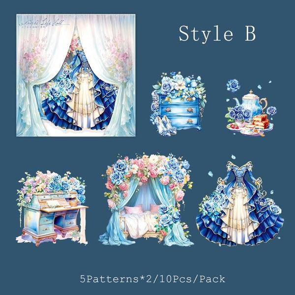 

10 шт., серия наклеек «Музей жизни для девочек», материал, идеально подходящий для ведения дневника, принадлежности для скрапбукинга «сделай сам»